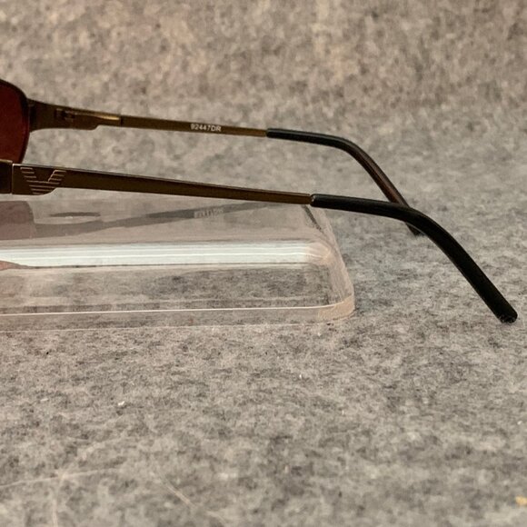 Vintage Armani 92447DR Antique Gold Metal Flex Temple Sunglasses Italy Design - Picture 11 of 14